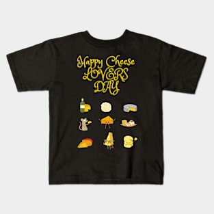 Happy Cheese Lovers Day Kids T-Shirt